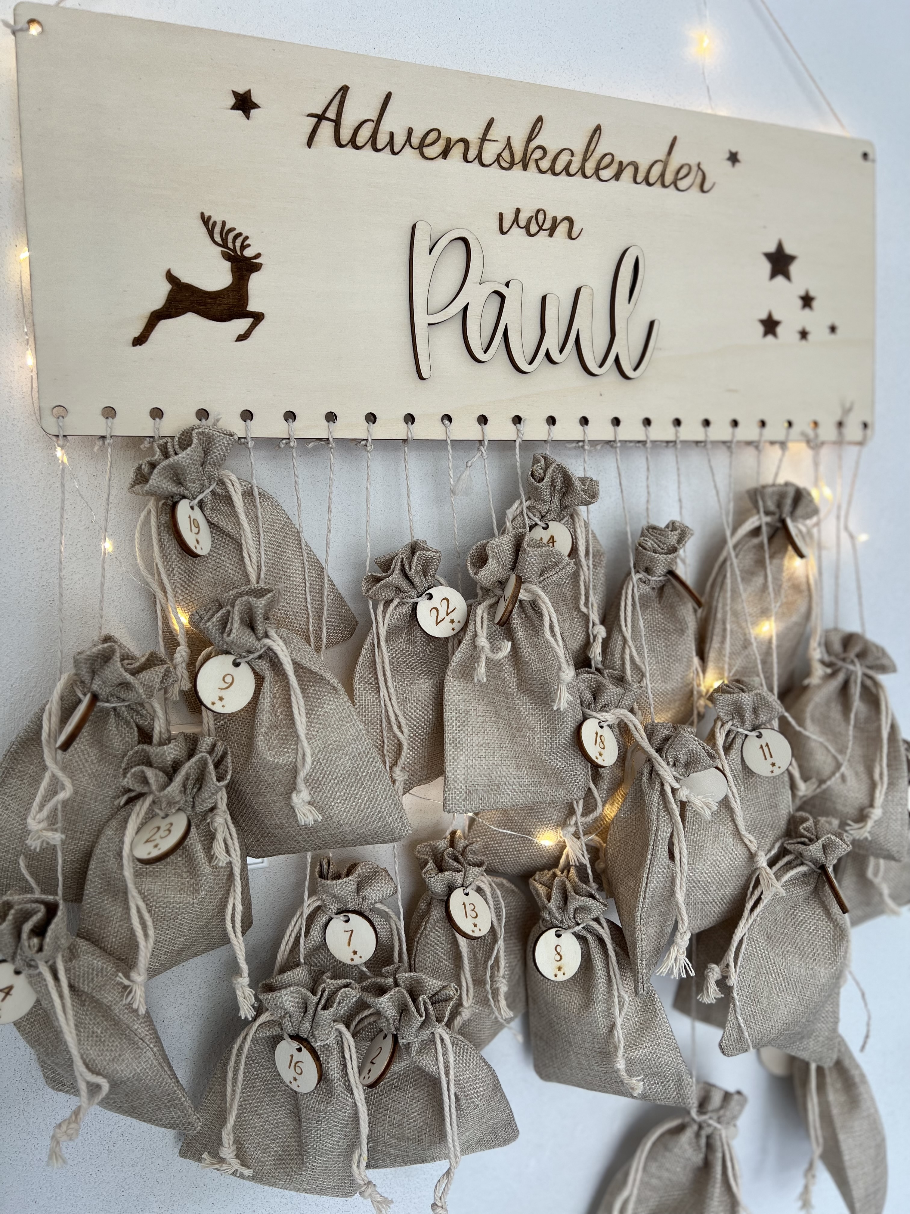 Adventskalender Rentier personalisiert 