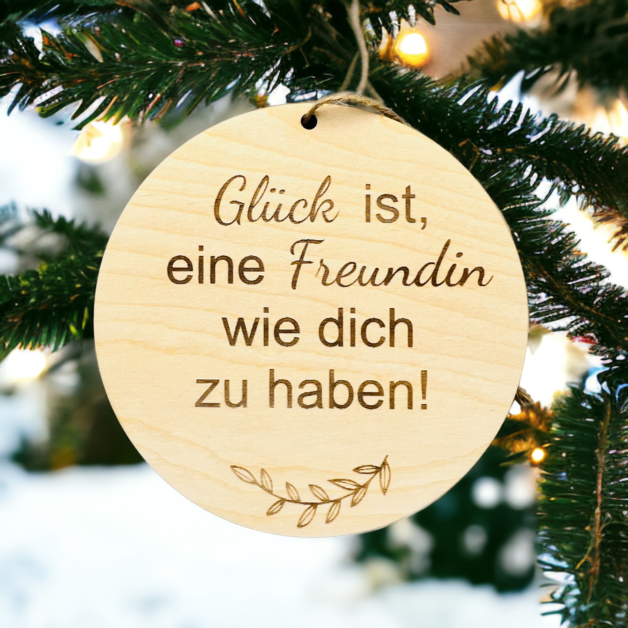 Holzschild "Glück ist eine Freundin wie dich zu haben"