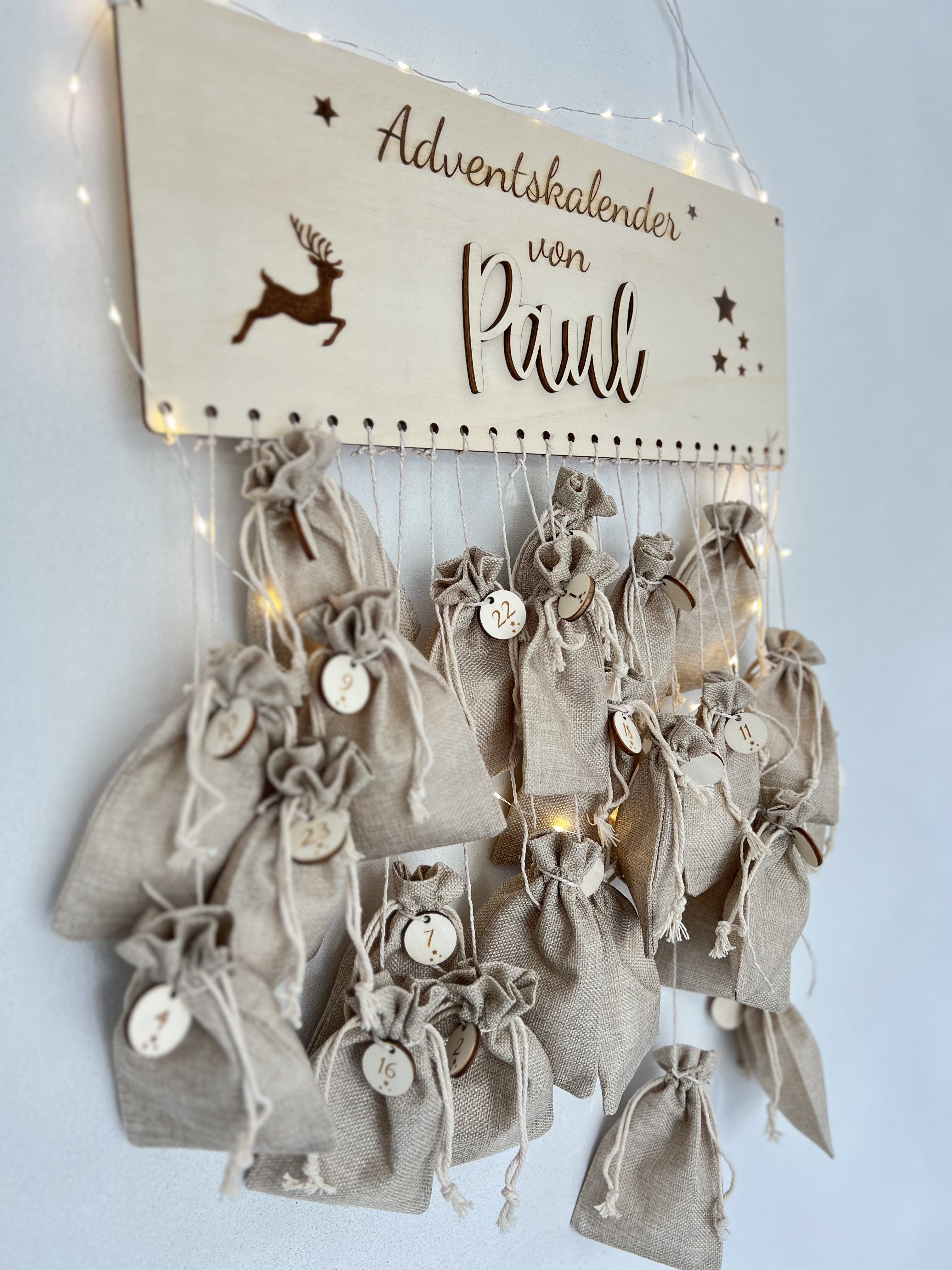Adventskalender Rentier personalisiert 