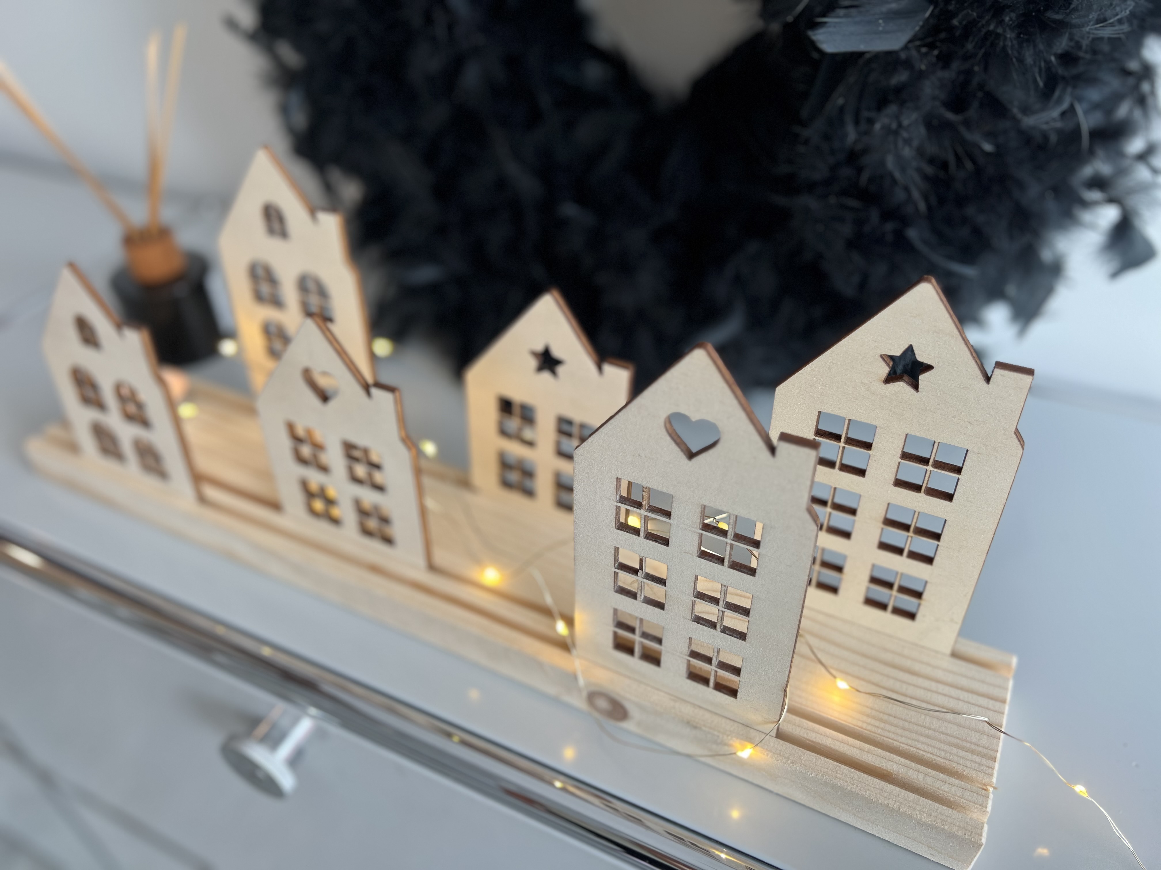 Dekoleiste Altstadthäuser