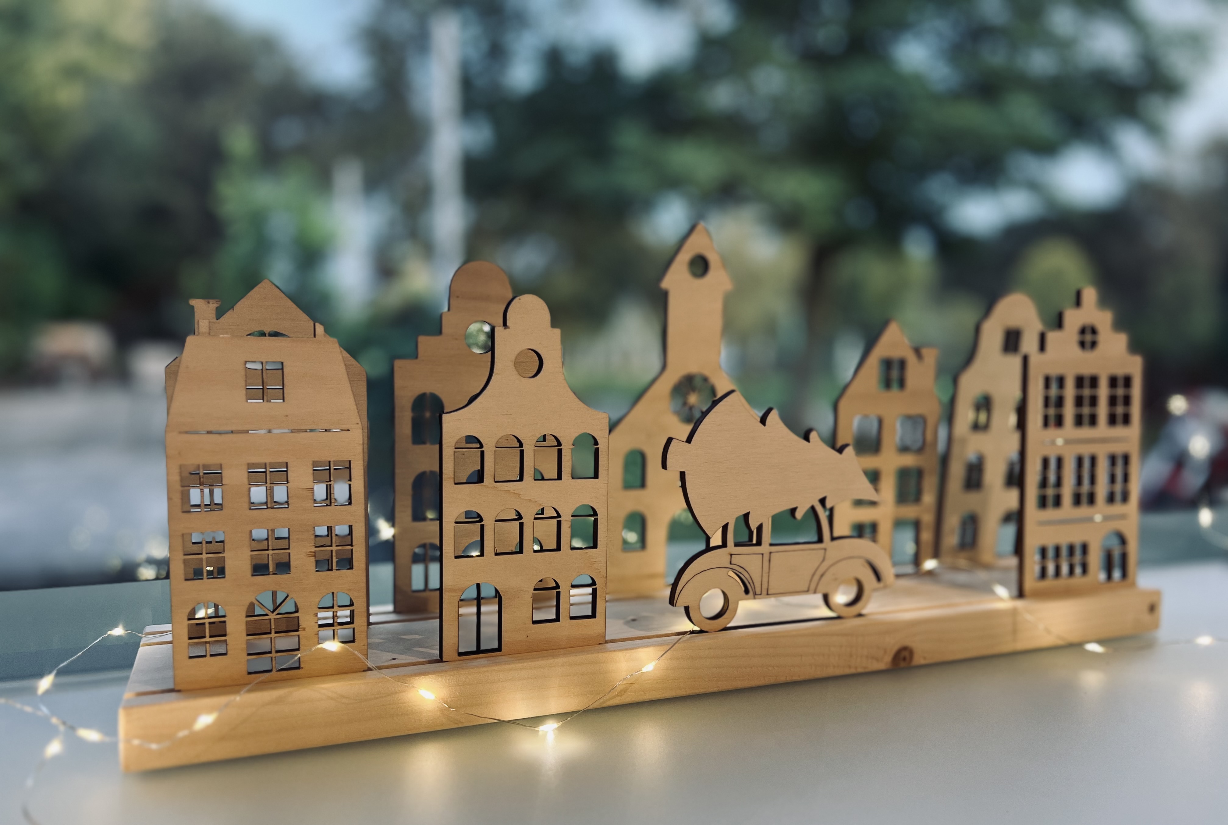 Dekoleiste Amsterdam Grachtenhäuser