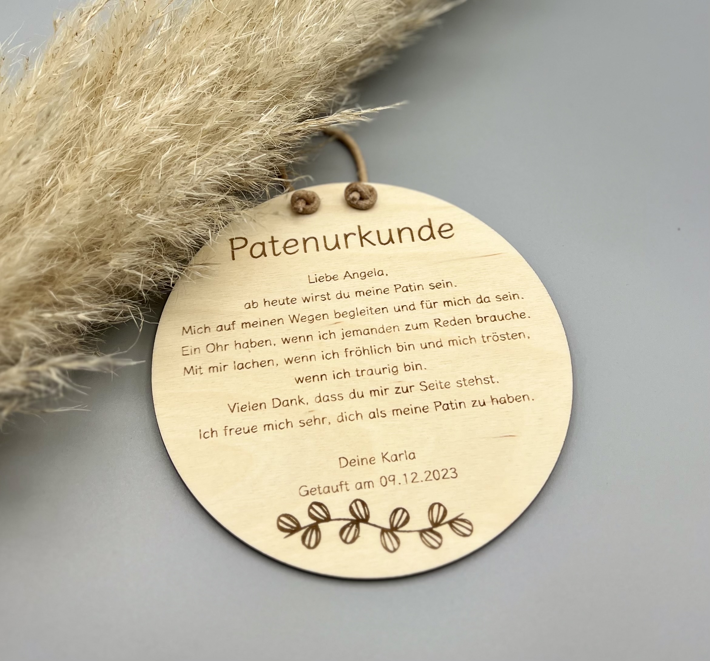 Anhänger Patenurkunde
