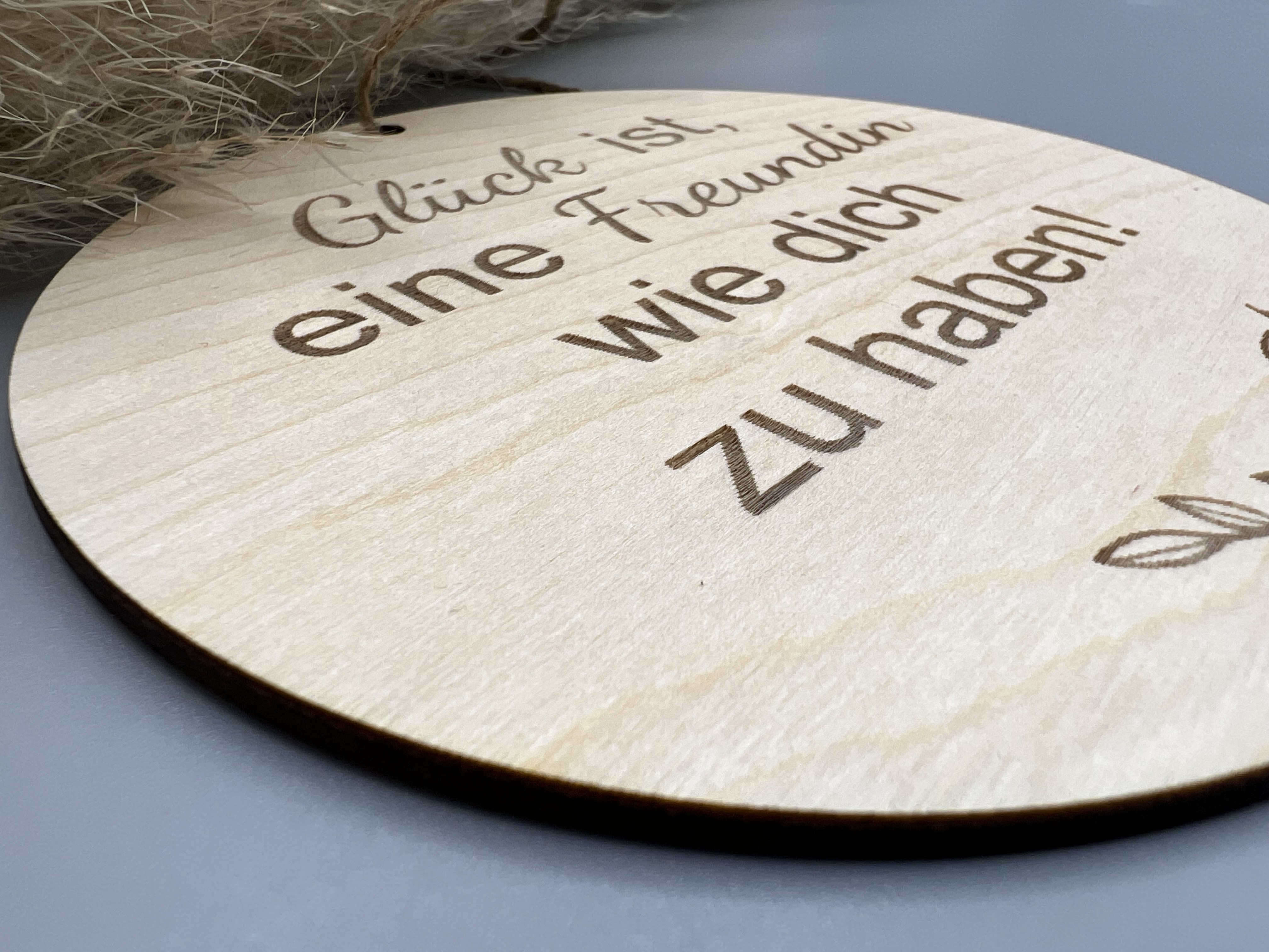 Holzschild "Glück ist eine Freundin wie dich zu haben"