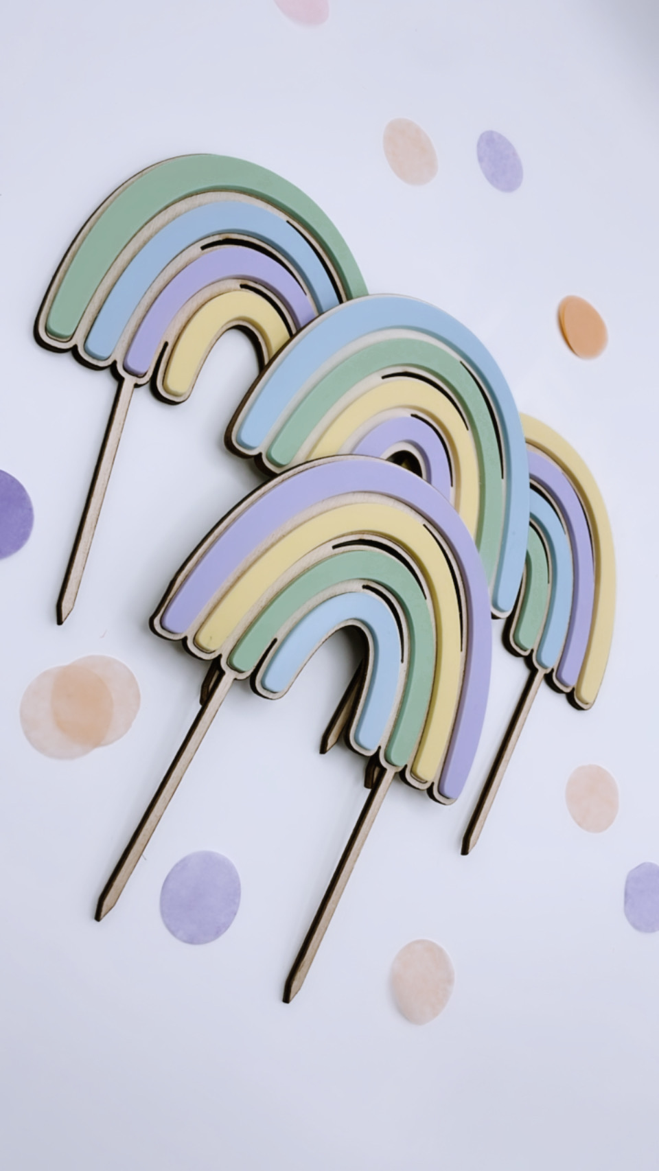 Cake Topper Regenbogen und Namen