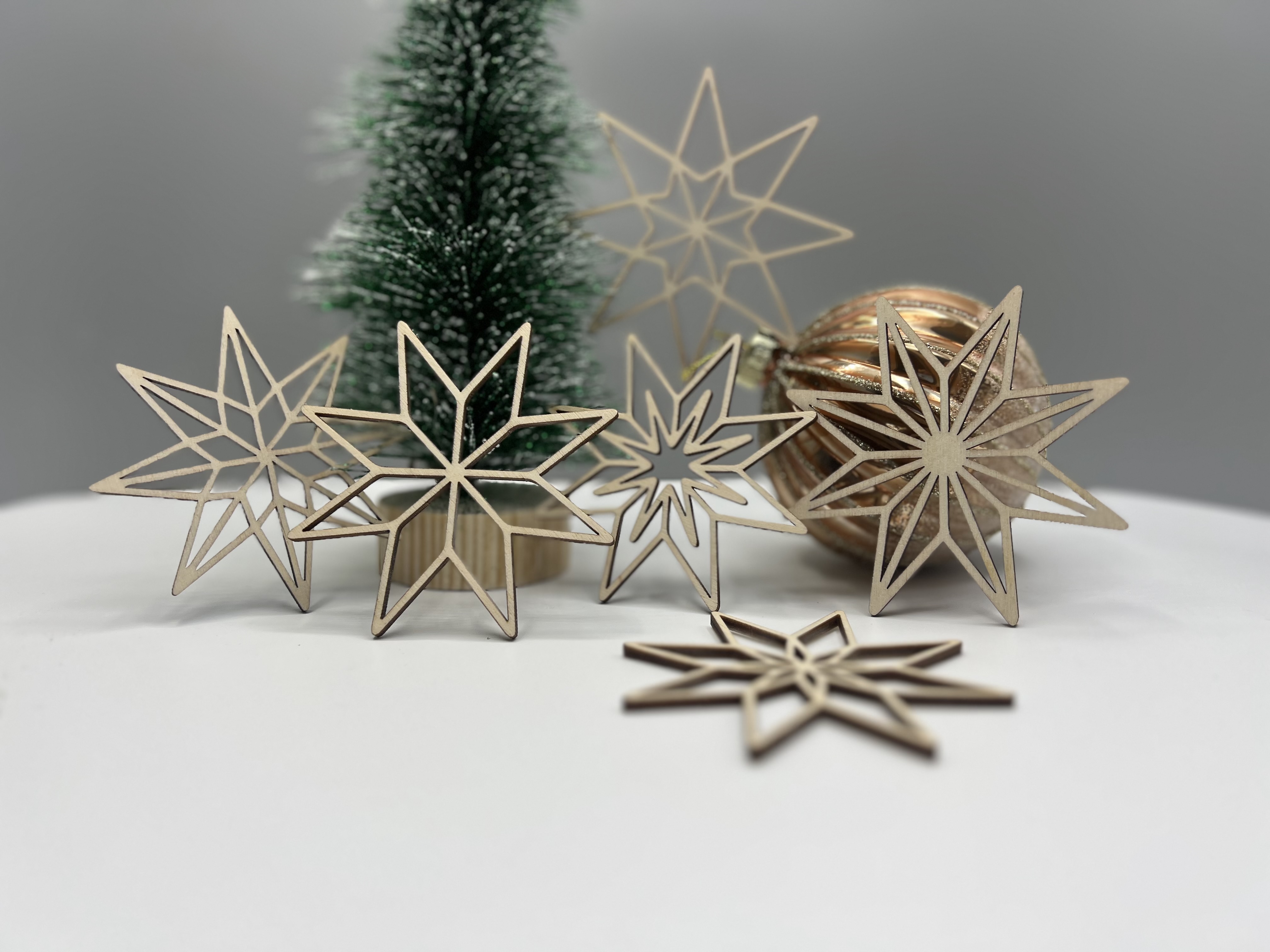 Anhänger Set Holzsterne