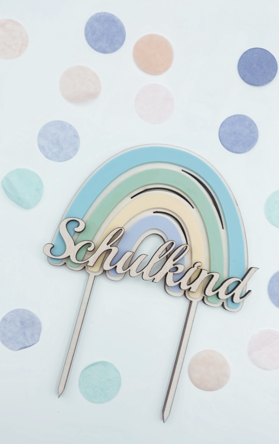 Cake Topper Regenbogen und Namen