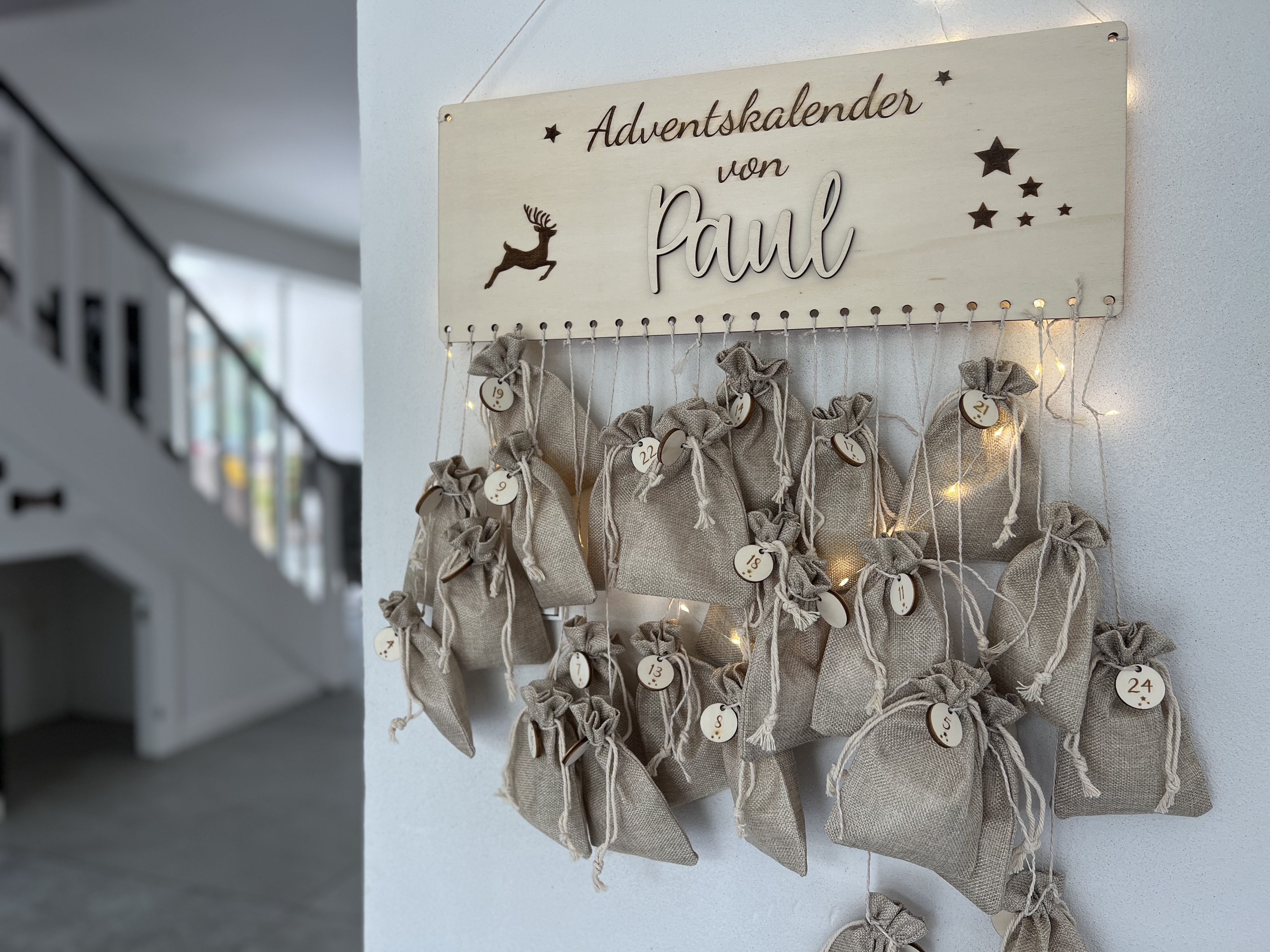 Adventskalender Rentier personalisiert 