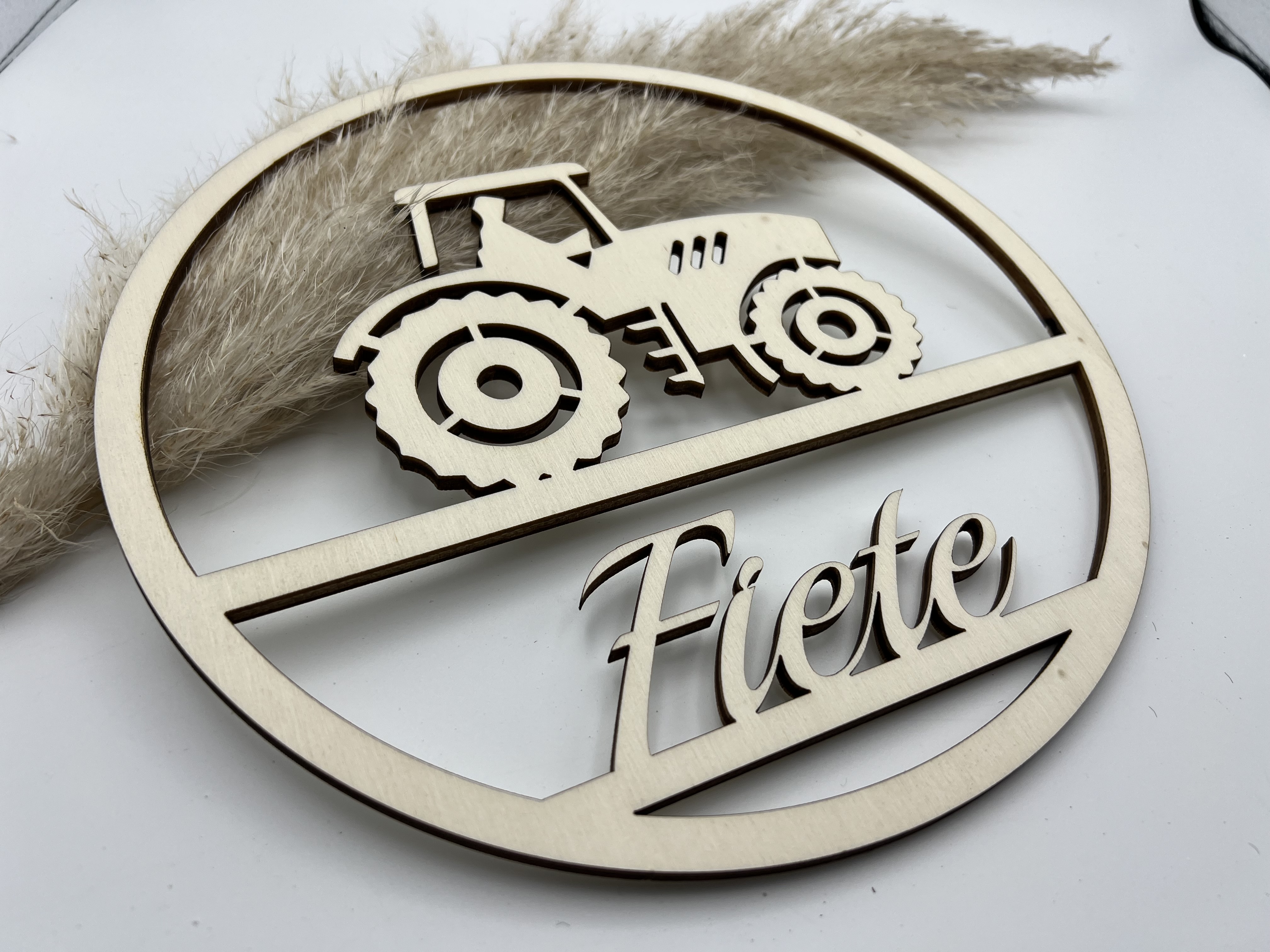 Holzkranz Traktor personalisiert 