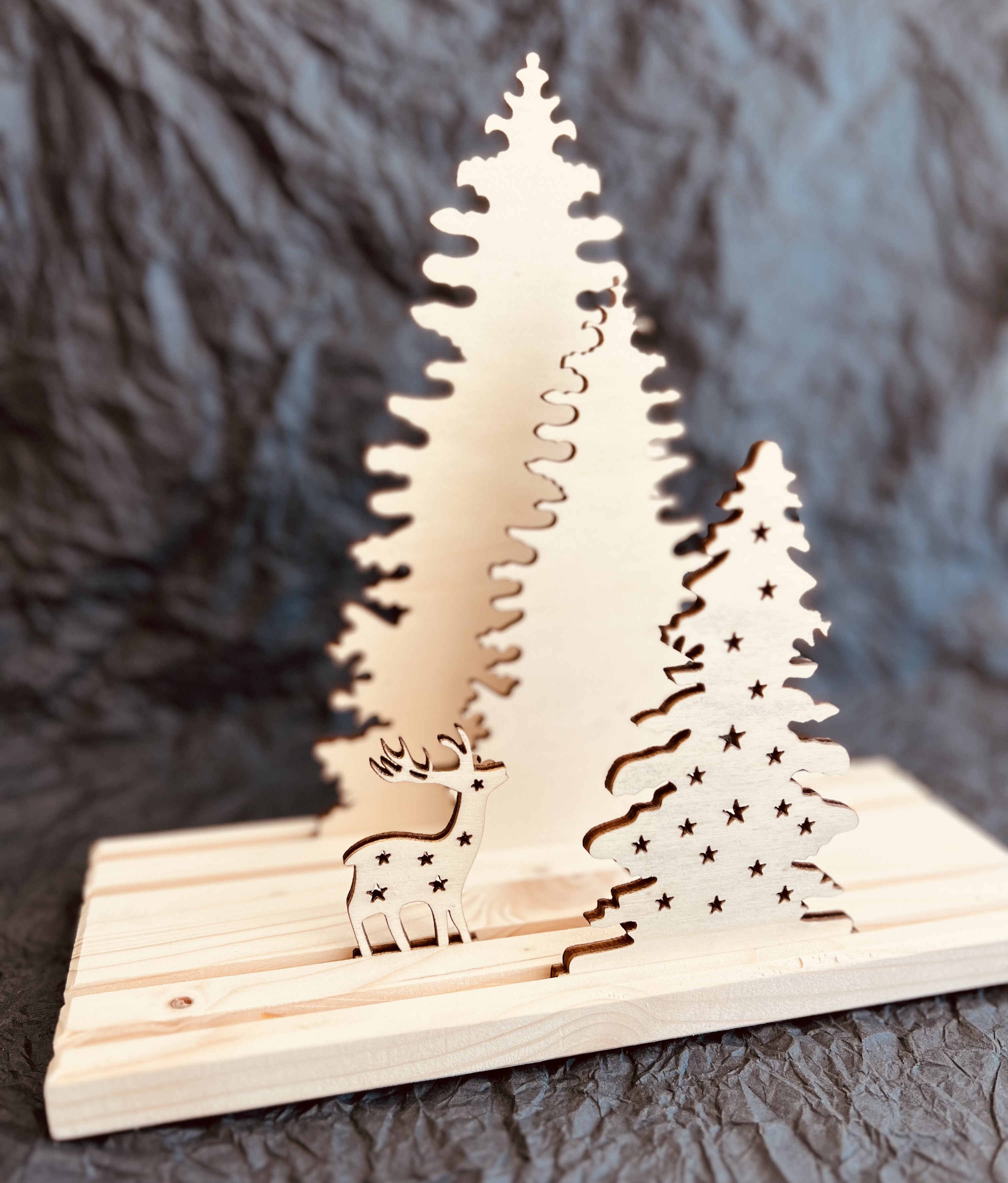 Dekoleiste Winterlandschaft