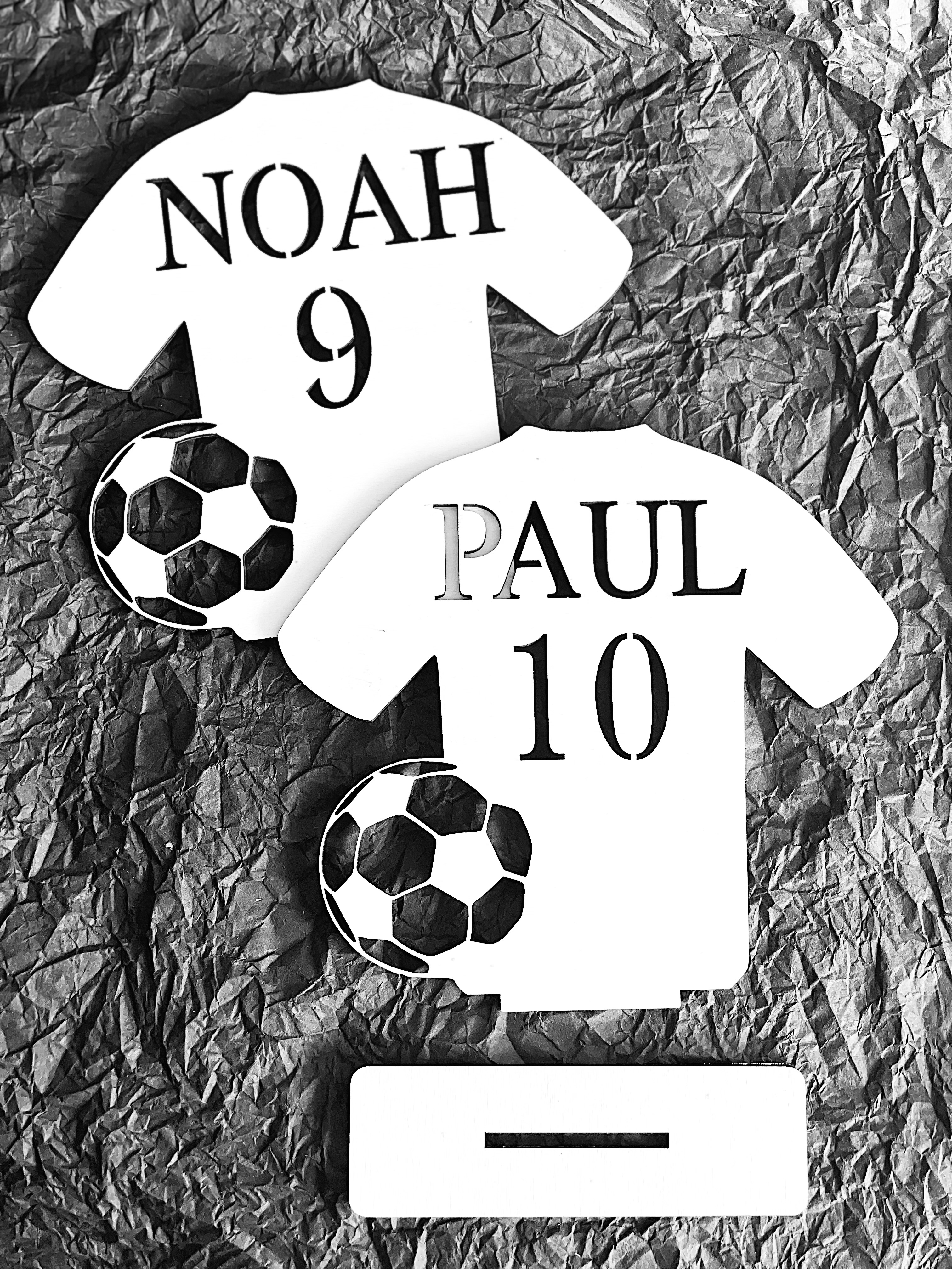 Fußballtrikot Aufsteller personalisiert