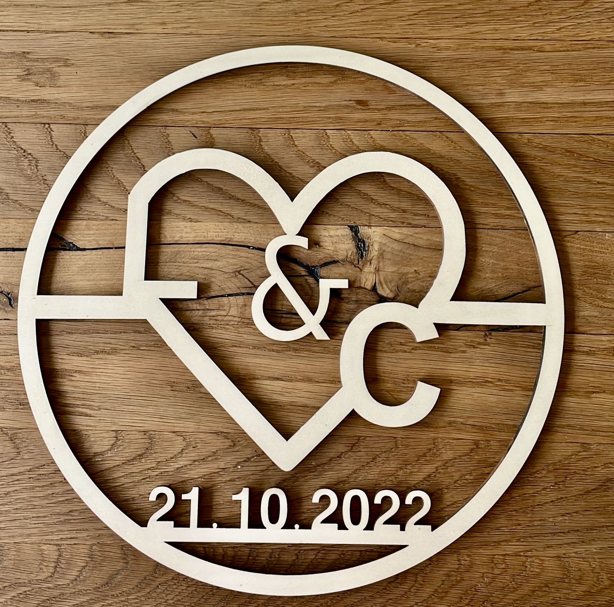 Hochzeitskranz personalisiert Hochzeitsgeschenk