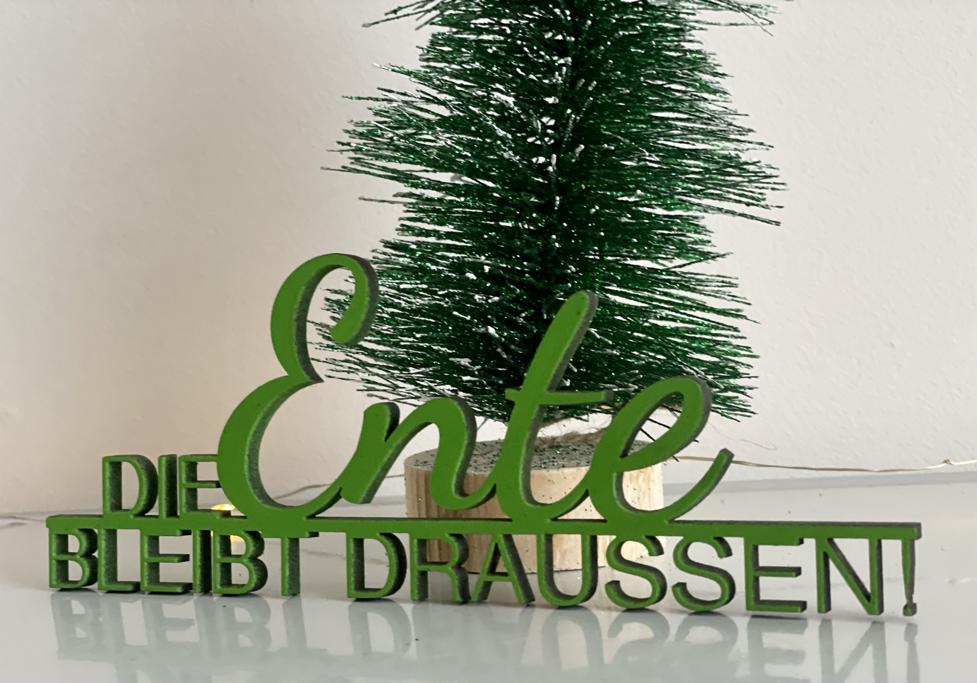 Schriftzug "Die Ente bleibt draussen"