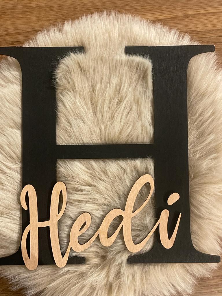 Türschild aus Holz personalisiert