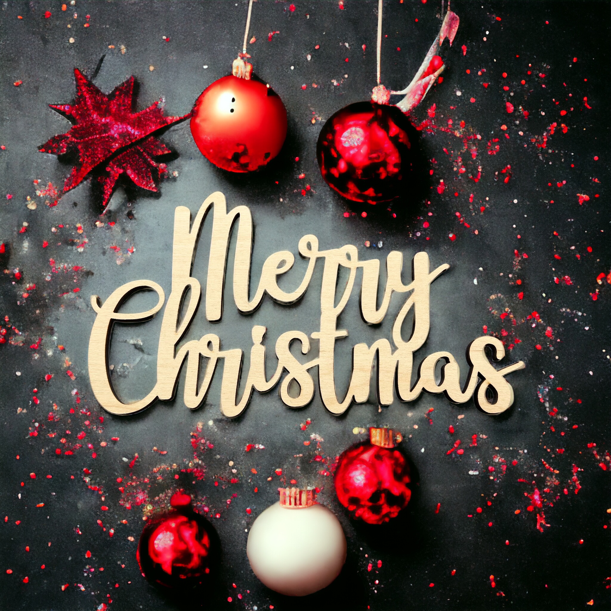 Schriftzug Merry Christmas