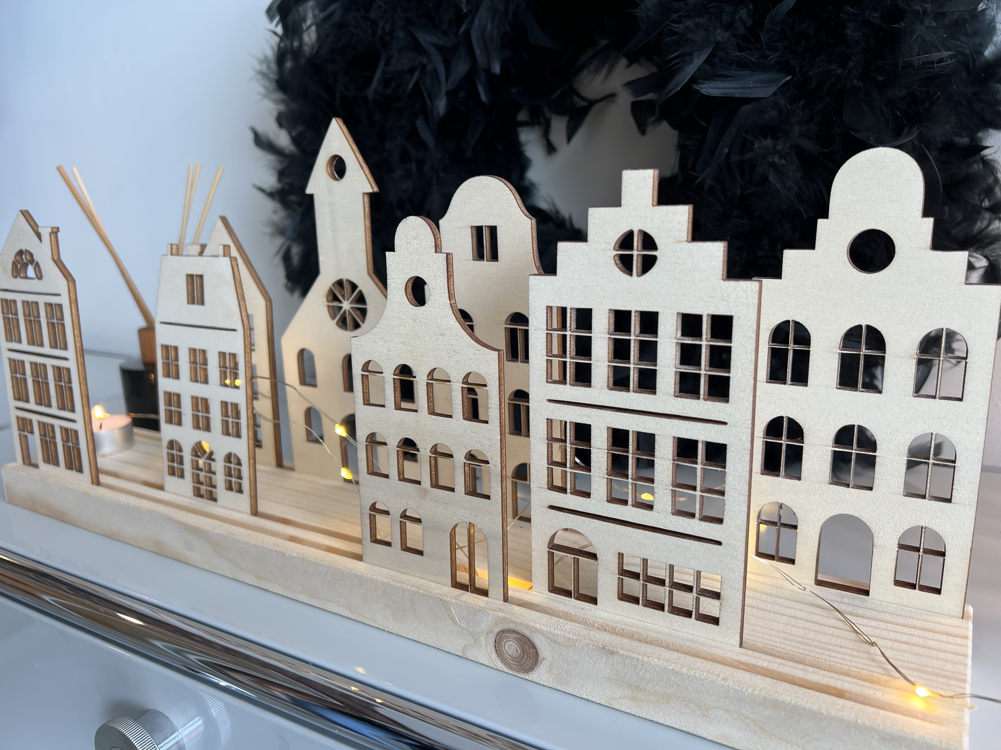 Dekoleiste Amsterdam Grachtenhäuser