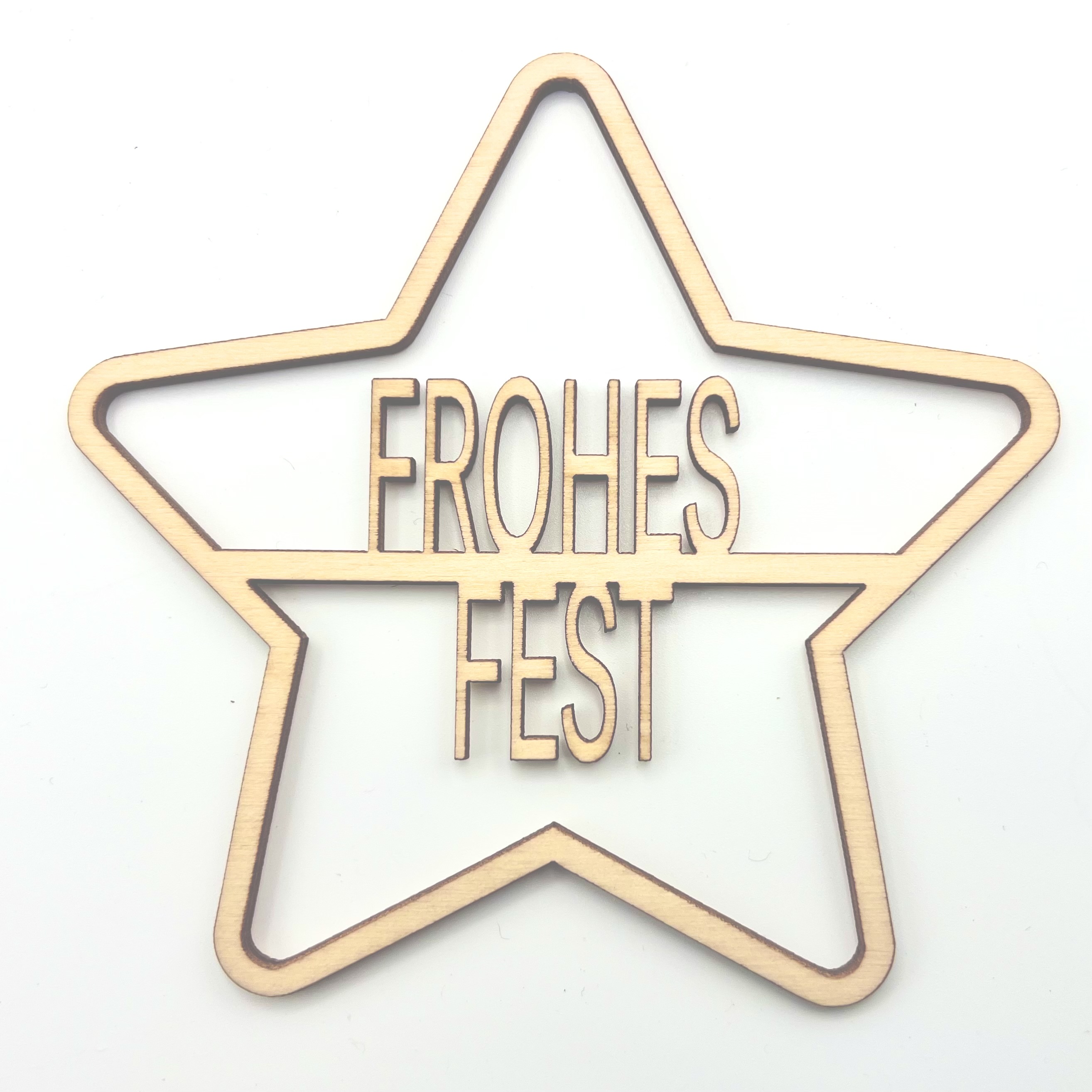 Anhänger Weihnachtsstern Frohes Fest