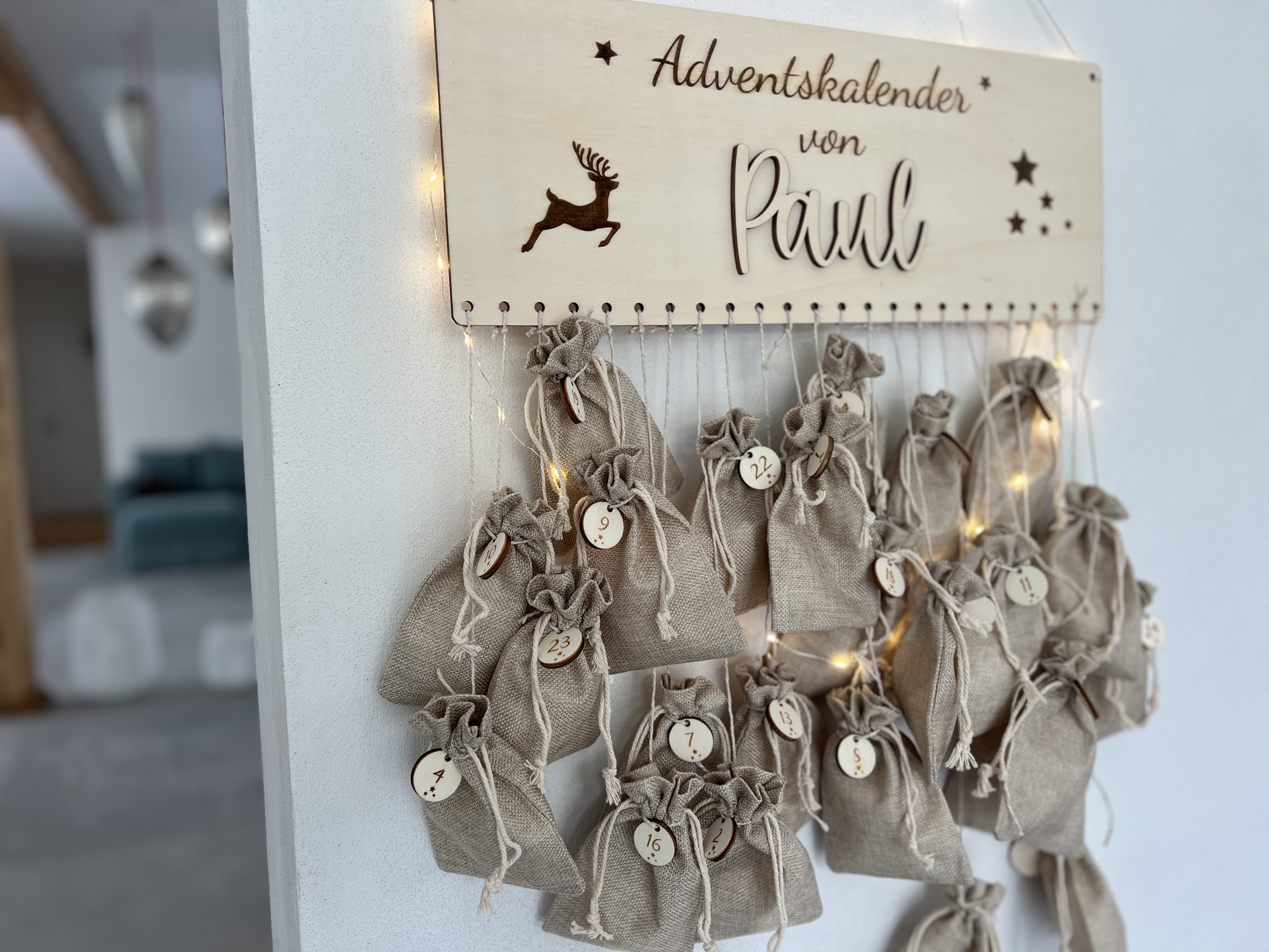 Adventskalender Rentier personalisiert 