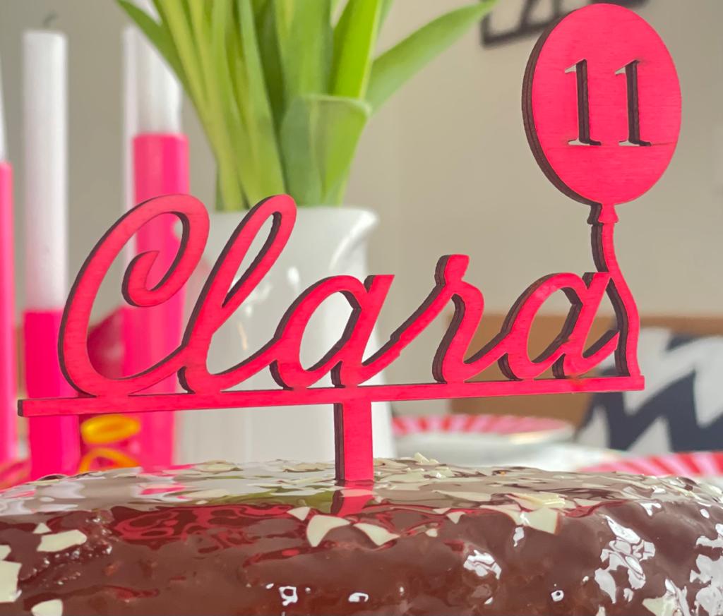 Cake Topper Ballon personalisiert 